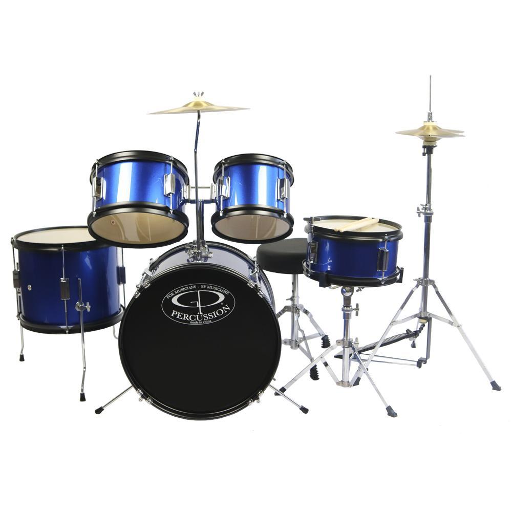 GP55BL GP Percussion 5-Piece Junior Drum Set (Blue)