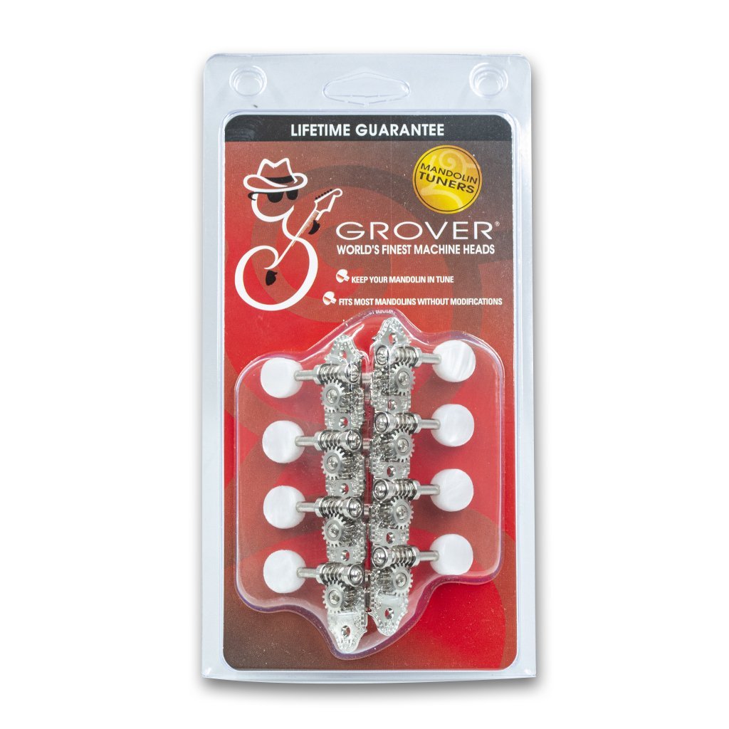 GV-409N Grover 4 X 4 In-line Mandolin Machine Tuning Heads - Nickel