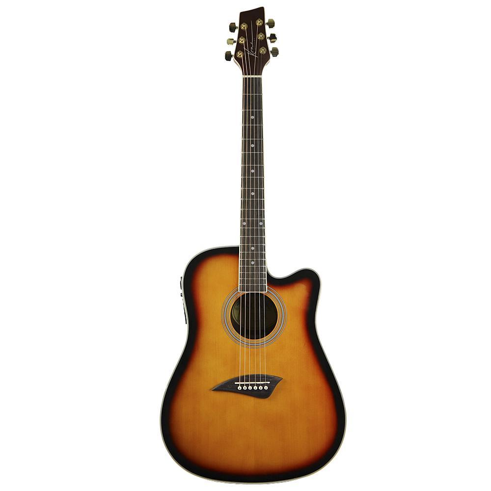 K1ETSB Kona K1E Series Dreadnought Cutaway Acoustic Electric Guitar - Sunburst