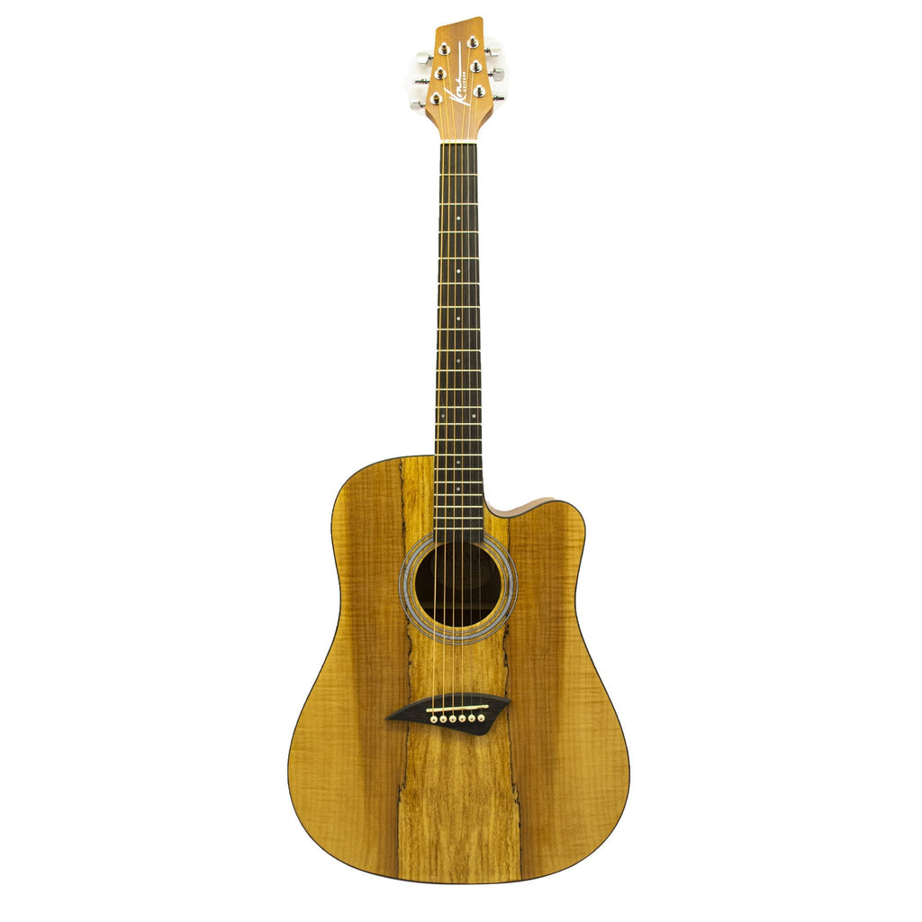 K1SPLT Kona K1 Series Dreadnought Cutaway Acoustic Guitar - Spalted Maple