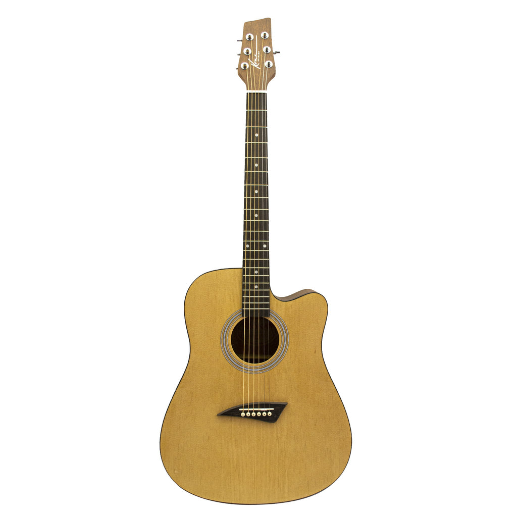 Kona K1 Series Acoustic Dreadnought Cutaway Guitar - Natural