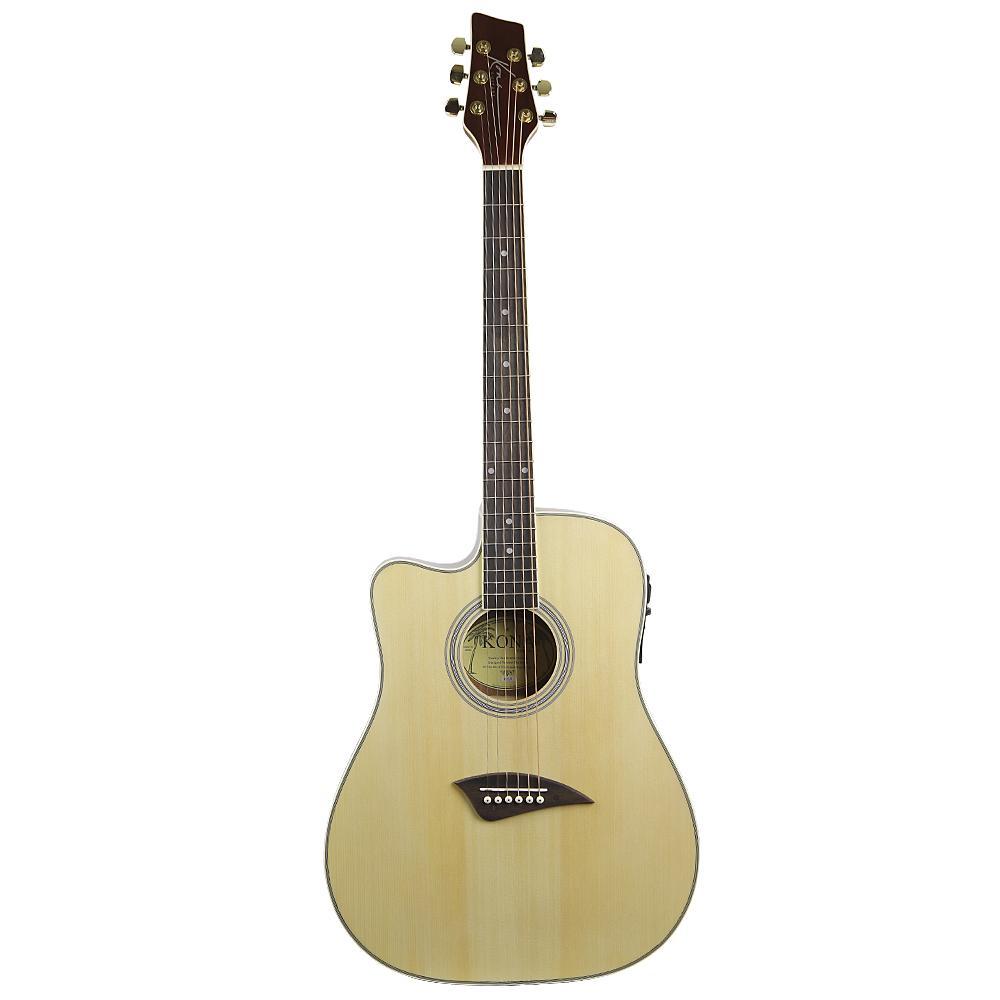 K2LN Kona K2 Series Thin Acoustic Electric Guitar Left-Handed - Natural