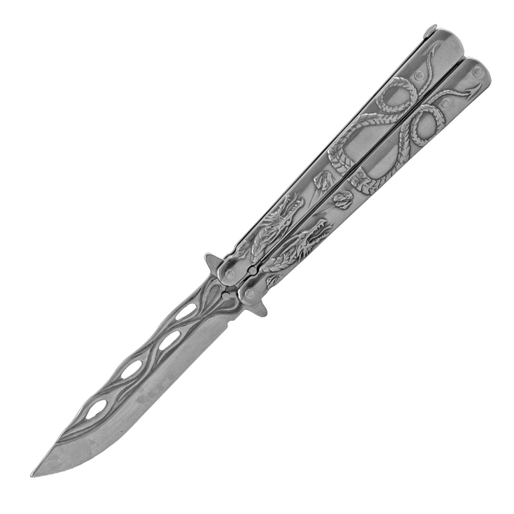 SG-KA1088CH 9.13 inch Butterfly Automatic Folding Pocket Knife - Chrome