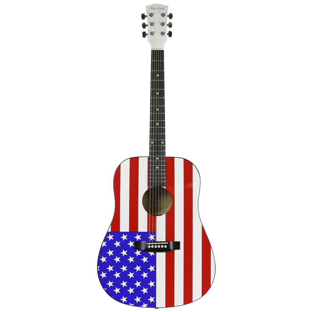 MAAF Main Street Dreadnought Acoustic Guitar American Flag