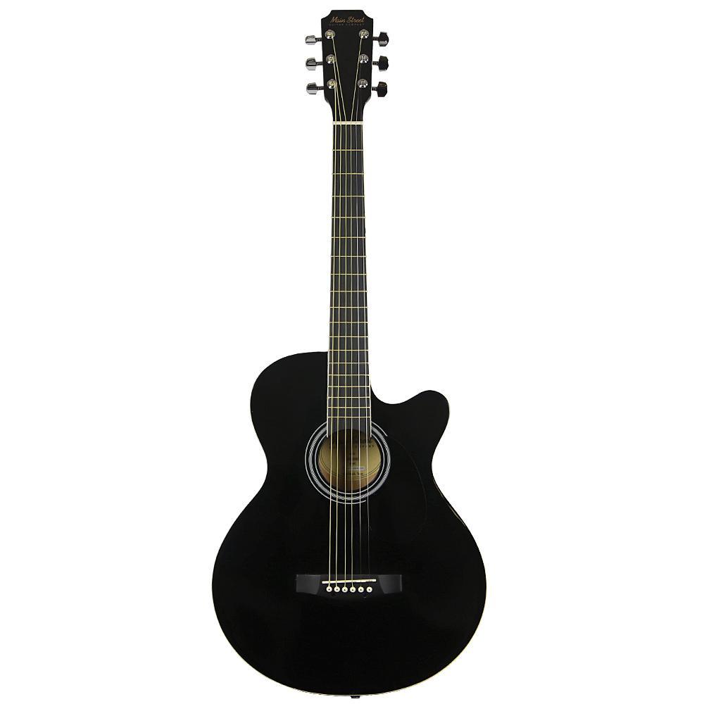 MAS38BK Main Street 38" Acoustic Cutaway Guitar (Black)