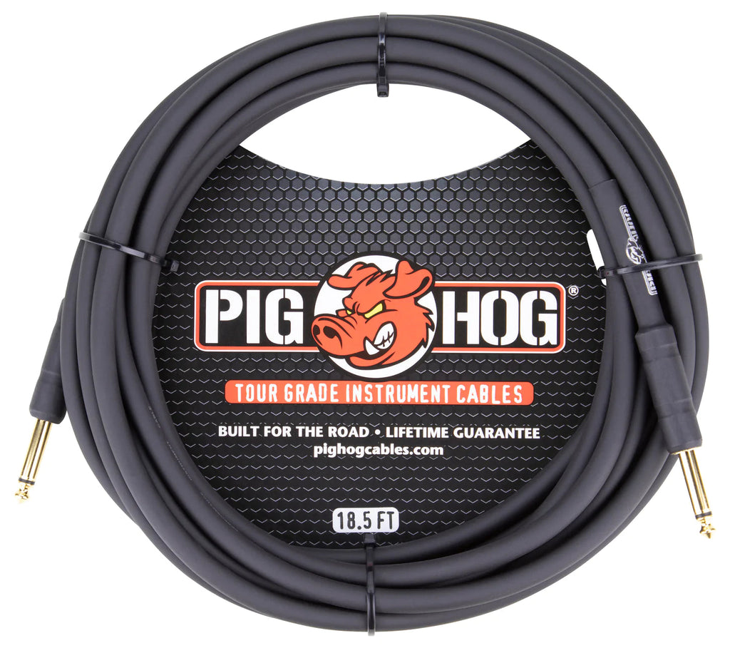 PH186 Pig Hog Tour Grade 8MM Instrument Cable 1/4 to 1/4 - 18.5 Foot