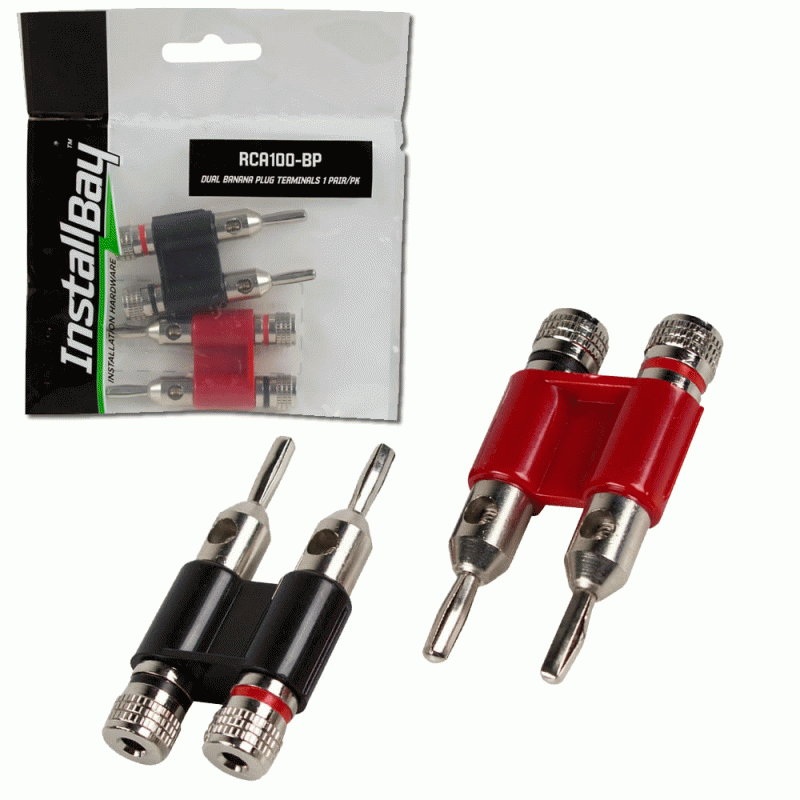 RCA100-BP RCA Banana Plugs- Red-Black Pair