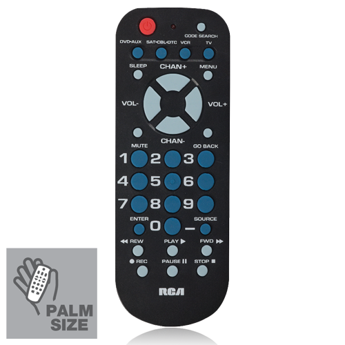 RCR504BE RCA 4 Device Palm Sized Universal Remote