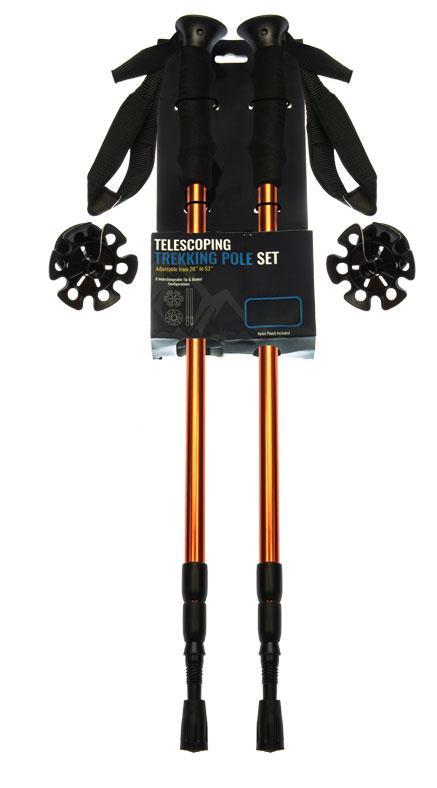 WS10TP-BO Telescoping Treking Pole Pair 26-53 in