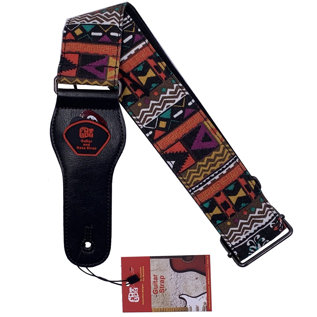 FBS-C2 Fatboy Cool Cotton Custom Guitar-Bass Strap With Pick Stash