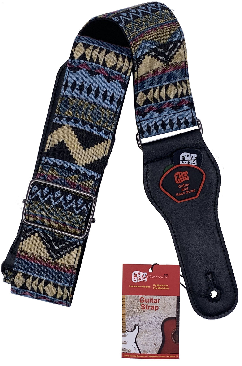 FBS-C6 Fatboy Cool Cotton Custom Guitar-Bass Strap With Pick Stash