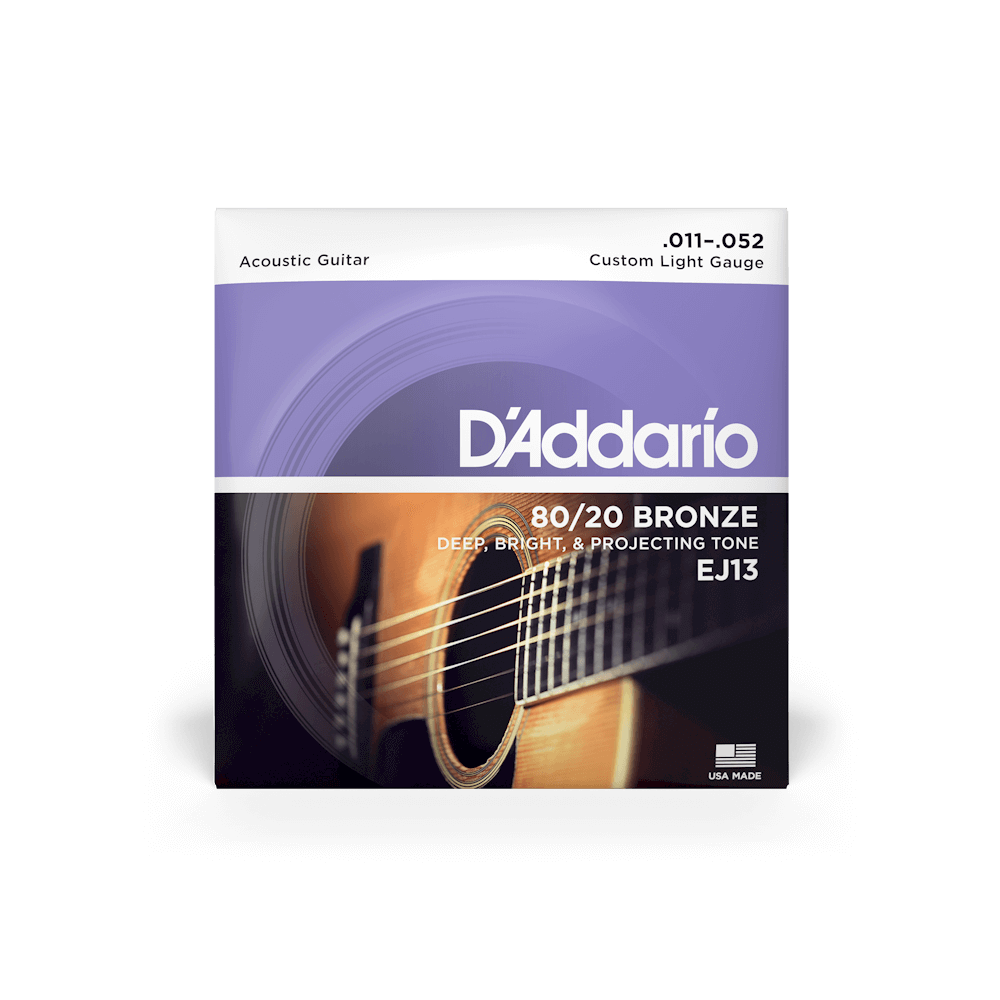 EJ13 D'Addario 80/20 Bronze Custom Lite 11-52