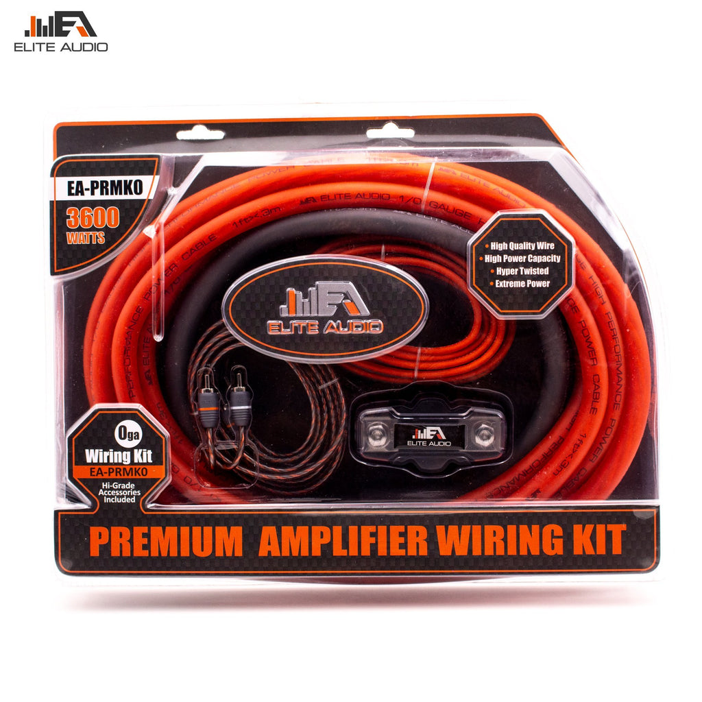 EA-PRMK0 Elite Audio Premium 0 Gauge Amp Kit With ANL Fuse holder