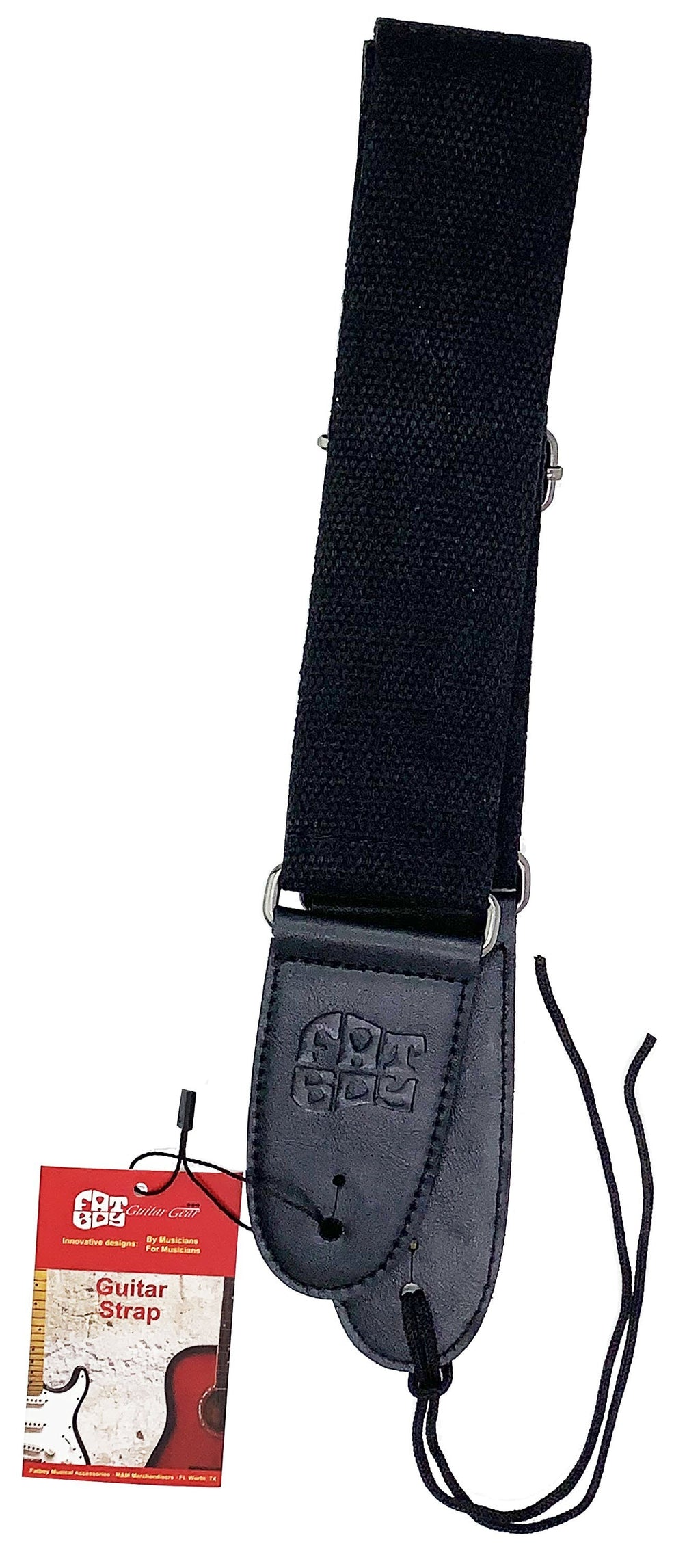 FBS-S1 Fatboy Black Soft & Cool Cotton Guitar-Bass Strap