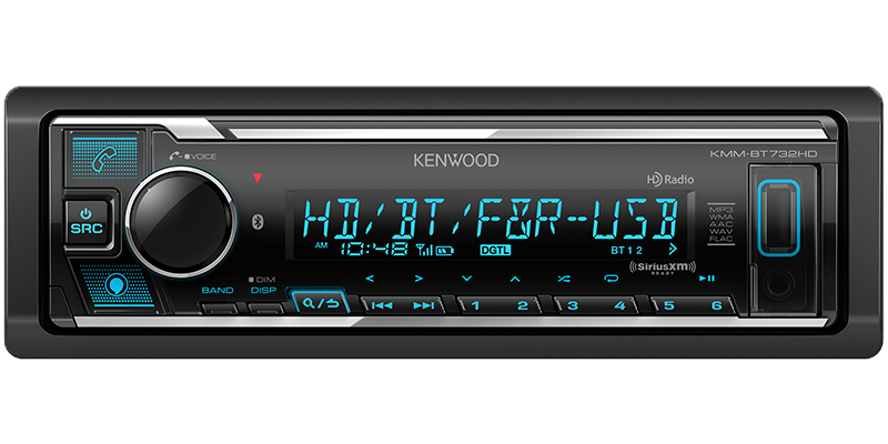 KMM-BT732HD Kenwood 200 Watt Digital Multimedia HD Receiver With Bluetooth And Alexa