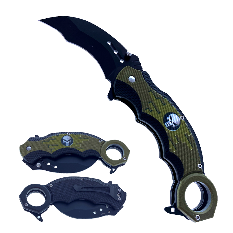 SG-KS1682BK Falcon Karambit Spring Assisted Tactical Fighting Knife