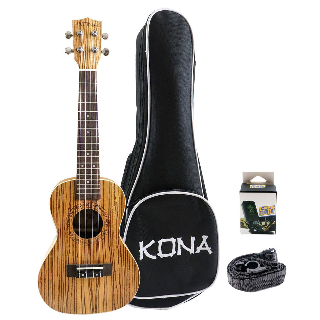 KUS-Z Kona Soprano Ukulele Zebra