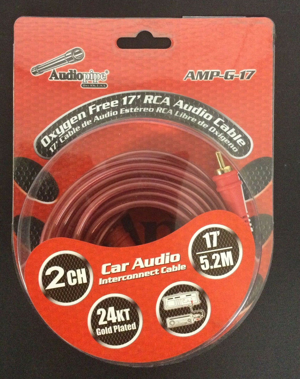 AMPG17 Apipe Clear 17 Ft OFC RCA