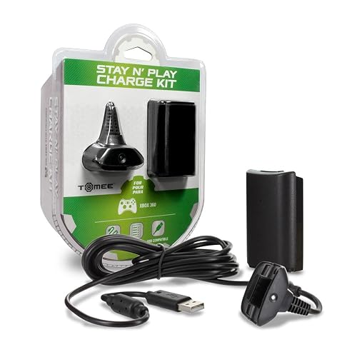 M05386BK XBOX360 Battery Charge Cable Kit Black
