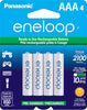 BK-4MCCA4BA Eneloop AAA Ni-MH Pre-Charged Rechargeable Batteries, 4-pack