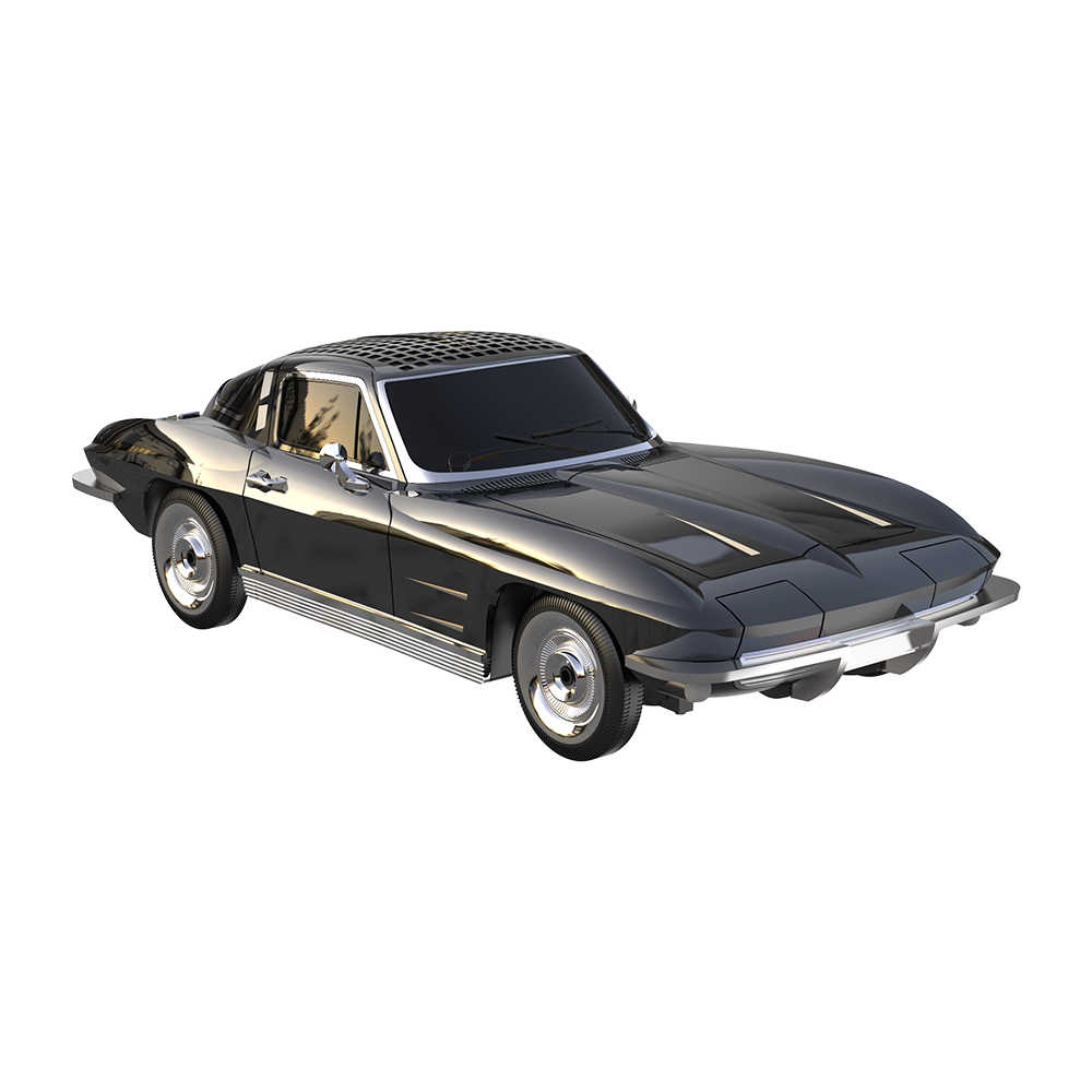 BT-1963 BLK QFX Auto Vette Bluetooth Speaker
