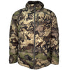 Camo puffy jacket front caza full zip hooded