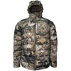 Camo puffy jacket front caza OV full zip hooded