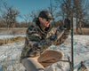 Camo puffy jacket front caza full zip hooded lifestyle trail camera snow
