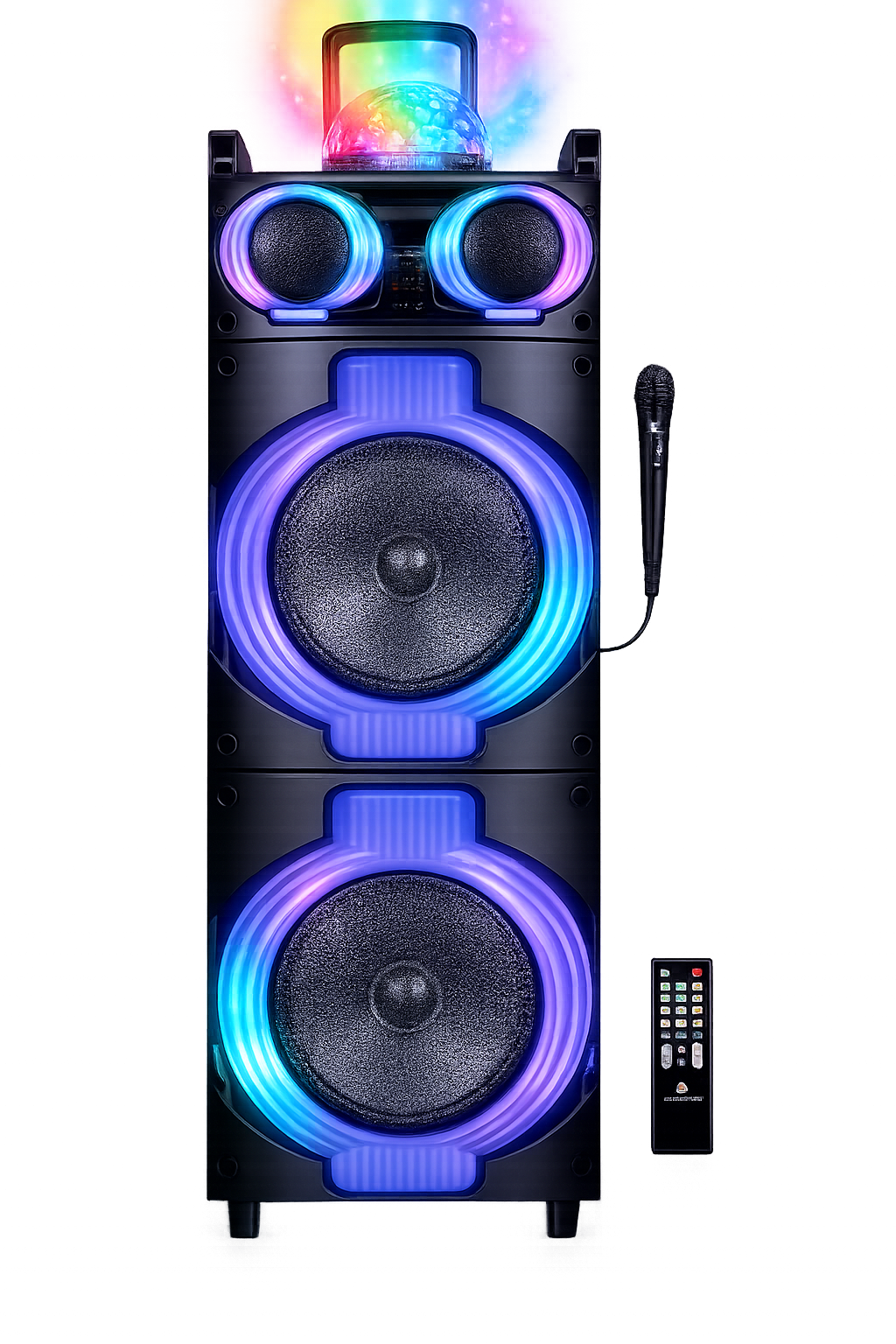 MPD1055B Maxpower 10x2 Rechargeable DJ With Dancing Disco Ball
