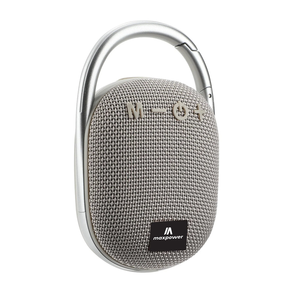 MPD321-GR/ROCKON Max Power Portable Water Resistant Clip-on Bluetooth Speaker - Gray