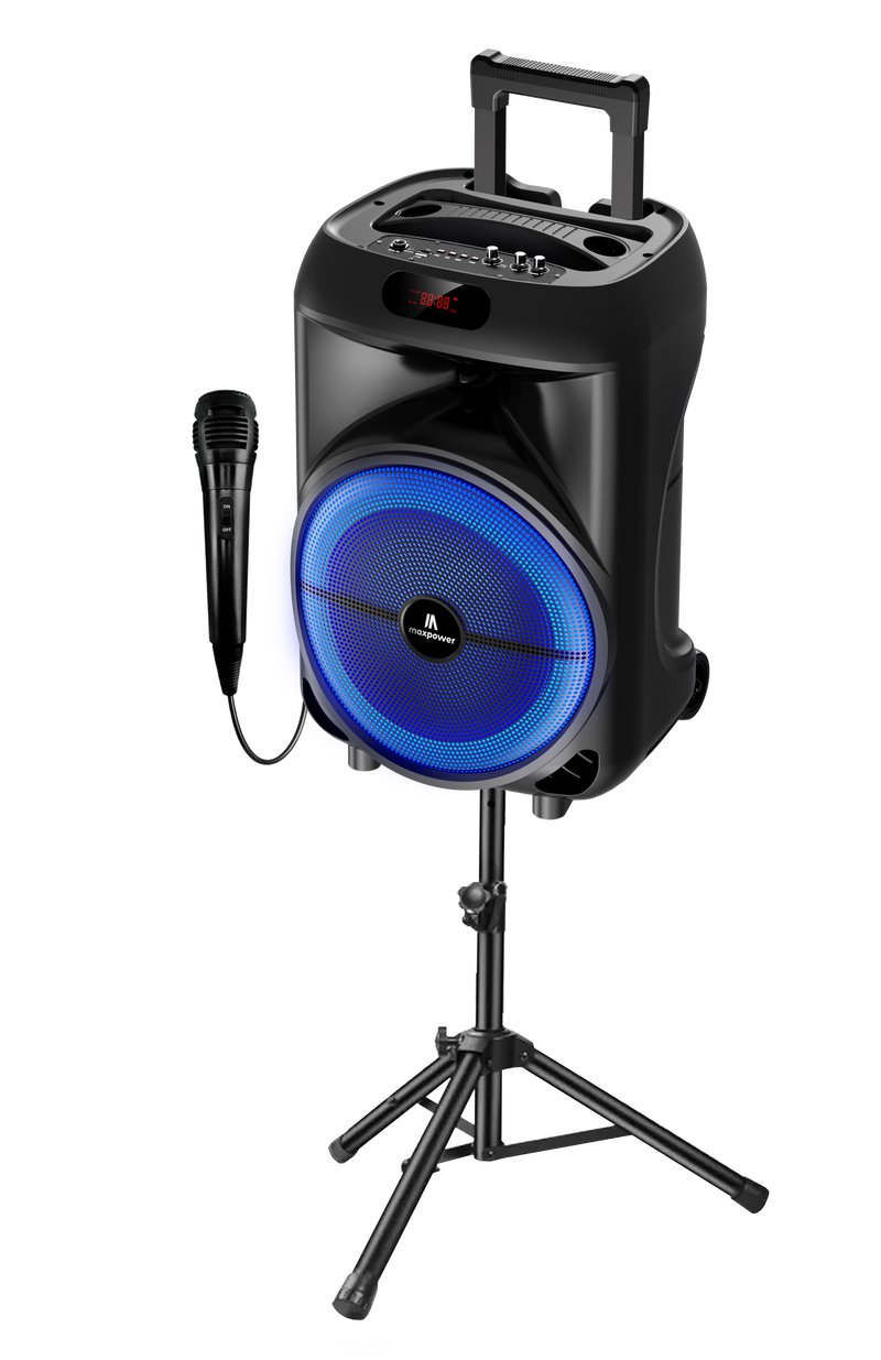 MPD892-ST Maxpower RUMBLE 12 BT Speaker, Mirophone, Stand Combo Pack