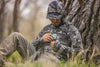 1/4 Zip Camo Hunting Hoodie with convenient pocket for calls and essentials. 