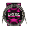 P06429 Ernie Ball 10ft Braided Cable Silver Fox
