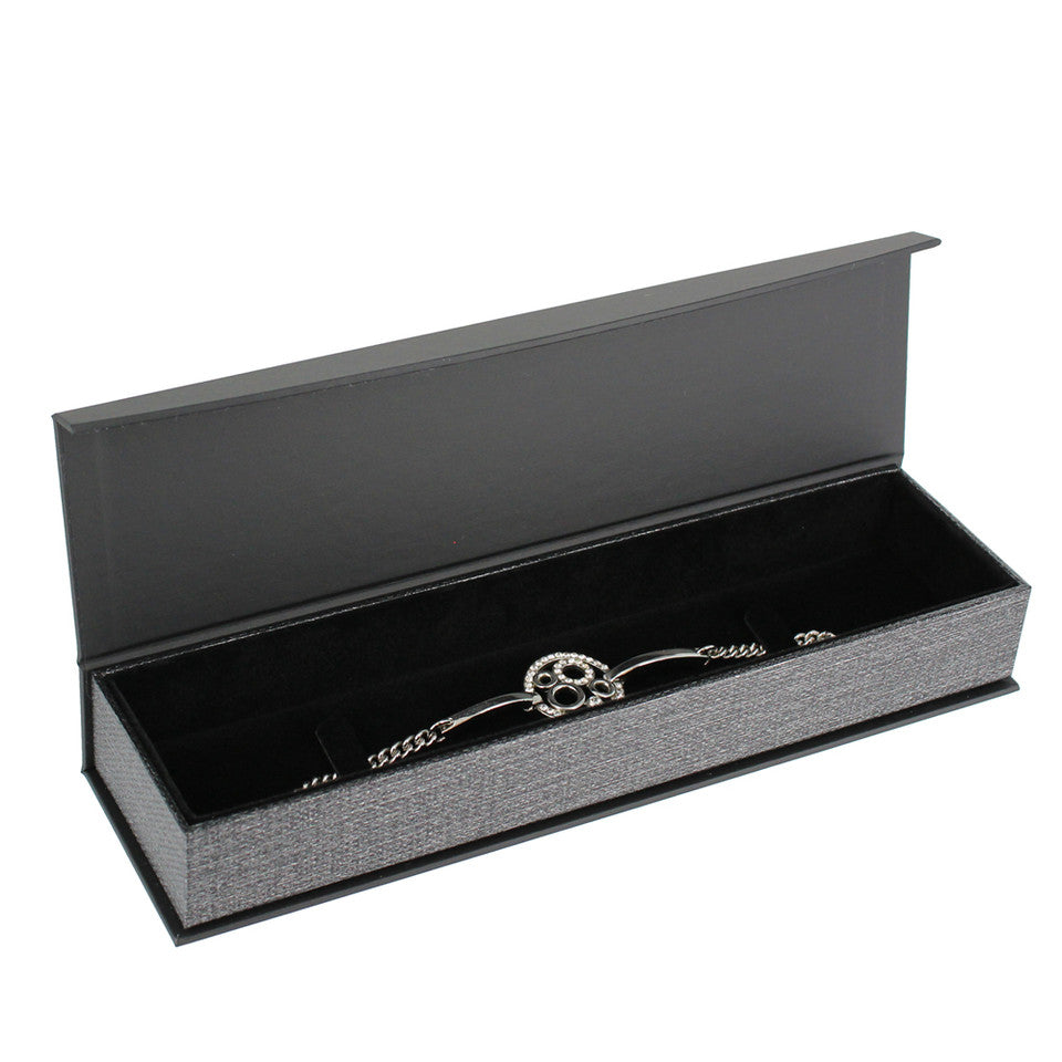 PMB5-M23 Elegant Mesh Gray Magnetic Bracelet Box