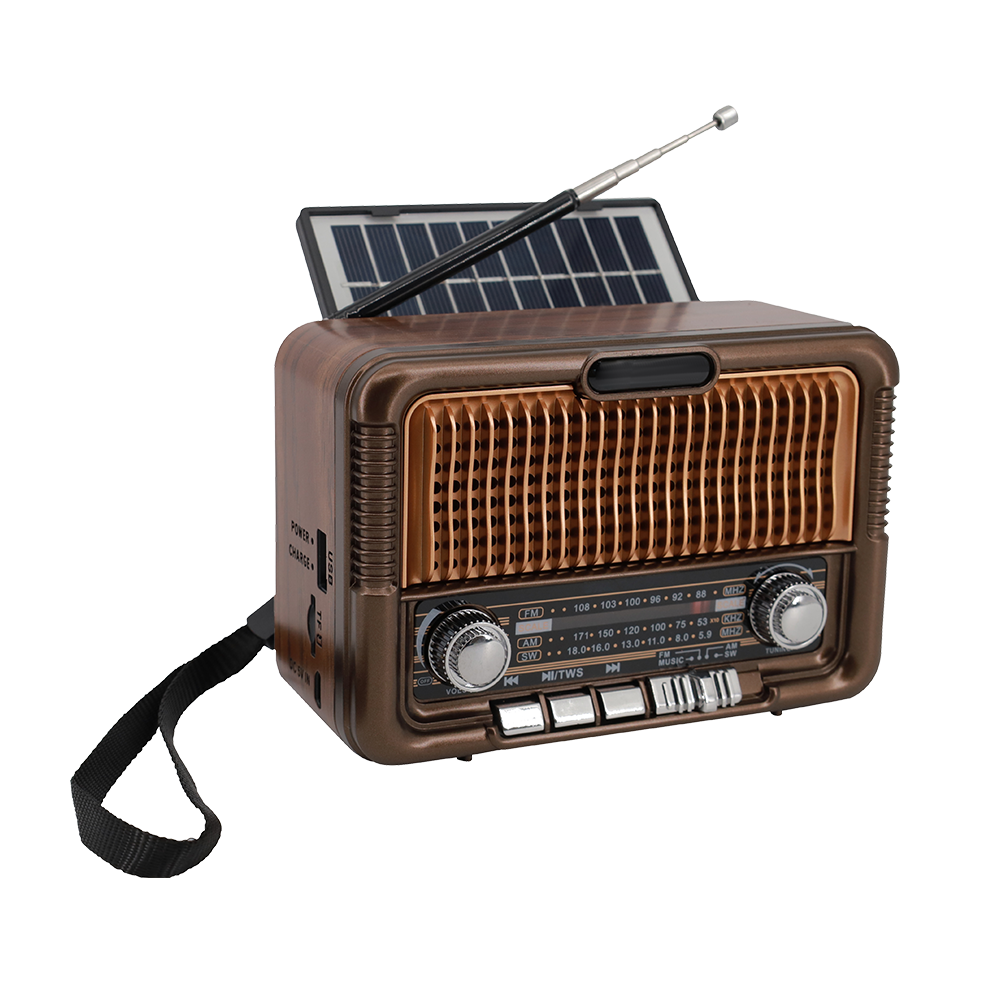 R-50 QFX Retro Solar BT AM, FM, SW1 Radio And Speaker