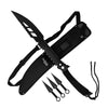 SK1715BK Tactical Master 26 in Machete Set with 3 Throwing Knives