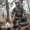 Pnuma Outdoors 3L Rain Jacket designed with ultra-quiet, soft-shell fabric that won’t spook game—perfect rain gear for hunting when silence matters. This lightweight camo rain jacket combines waterproof 3-layer construction with stealthy materials, an adjustable hood, and a packable profile, making it the ideal choice for bowhunters and spot-and-stalk pursuits in wet, unpredictable conditions.