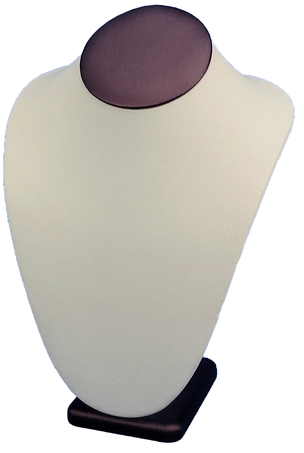 ND-1892-L30 Necklace Display Bust 11in Beige and Steel Brown Trim