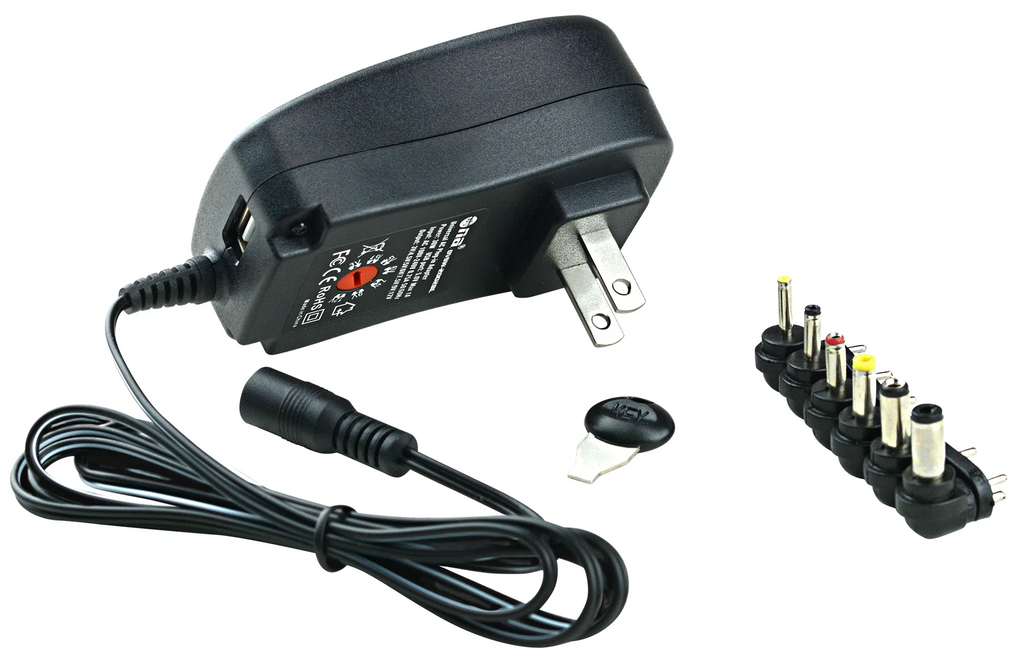 DVSW-2002BL Universal AC Adapter with USB - Retail Blister Pack