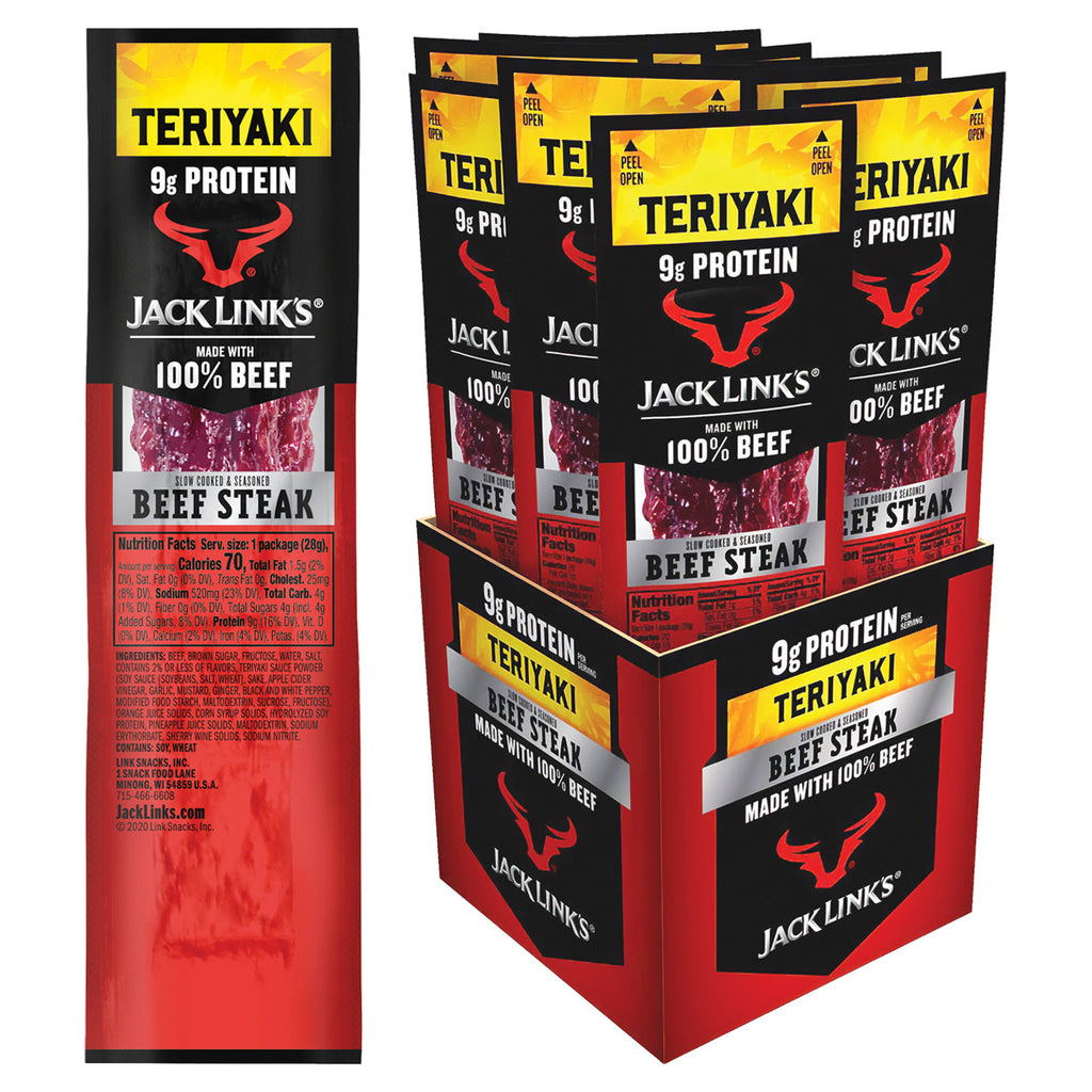 00274 Jack Link's 1oz Teriyaki Beef Steak  12 pcs Display