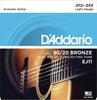 D'Addario Bronze Acoustic Lite Guitar Strings