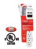 Nippon 13414 6 Power Strip 6 Outlet with 90 Joules  Surge Protector