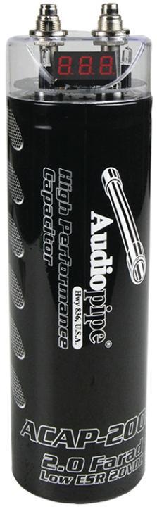 Audiopipe ACAP2000 Audiopipe 2.0 Farad Power Capacitor