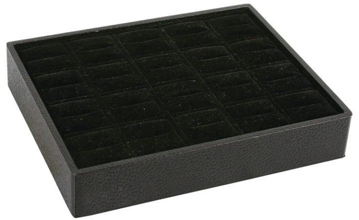 M&M RT920V-BK Stackable 20 Ring Tray Black & Black