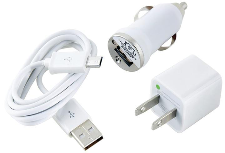 Ultralast CEL-CHGMICRO 3-in-1 Kit USB Micro (White)