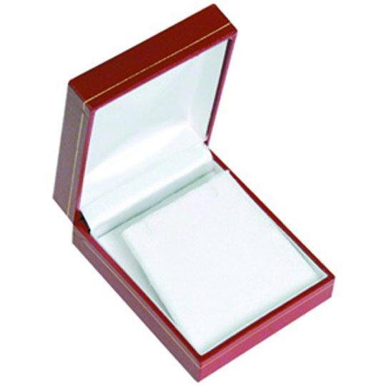 M&M LRED7 Faux Leather Earring Pendant Box - Red