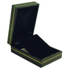 M&M LS24P Faux Leather Pendant Box - Black With Gold Trim