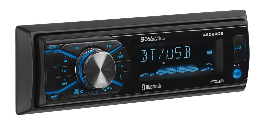 460BRGB Boss Elite Single-Din Bluetooth Mechless Digital Multimedia Receiver