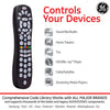 GE 34459 6-Device Universal Remote Control, Black