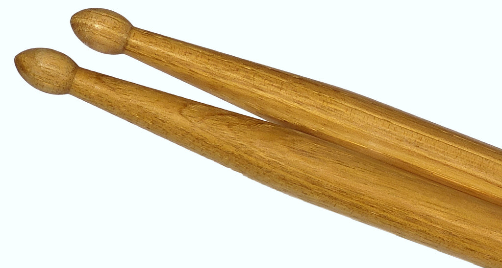 AHW5B-S On-Stage American Hickory 5B Wooden Tipped Drum Sticks - 1 Pair